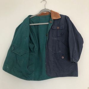 Vintage Blue Reversible Work Coat